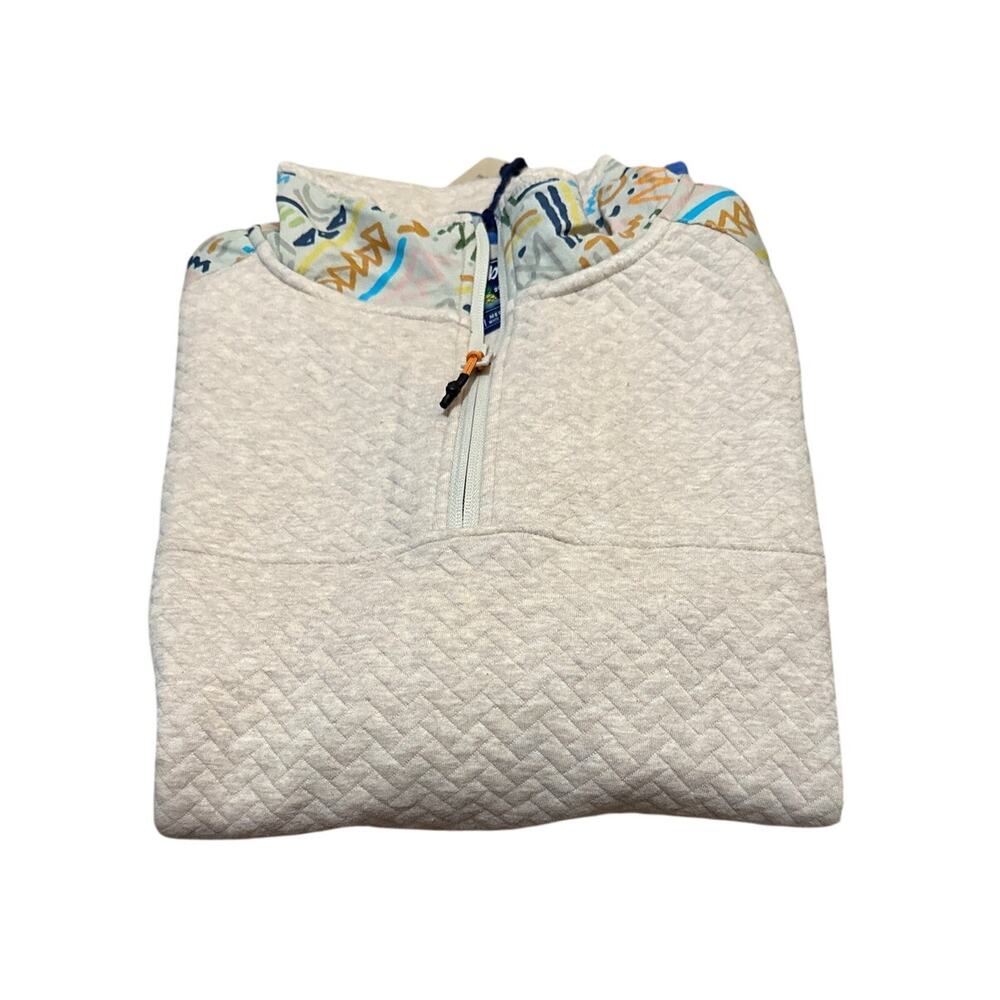 Chubbies The Sandstorm Quilted Quarter Zip Pullover Sweater Sz M Medium Aztec